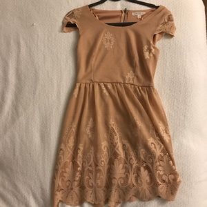 pink / nude colored lace dress